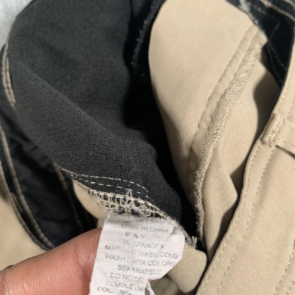 Prana Stretch Zion Pants Mens Medium 32L Khaki Hiking Cargo Outdoor Nylon - Picture 7 of 14